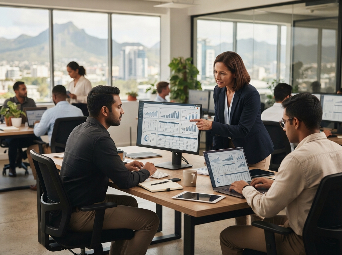 Regal Yielode analyst reviewing AI-generated risk and allocation data on screen